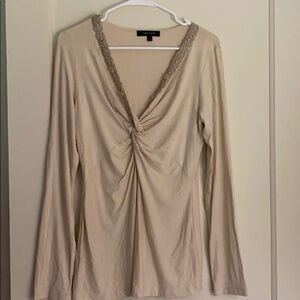 2 for $15 Karen Kane beige long sleeve shirt